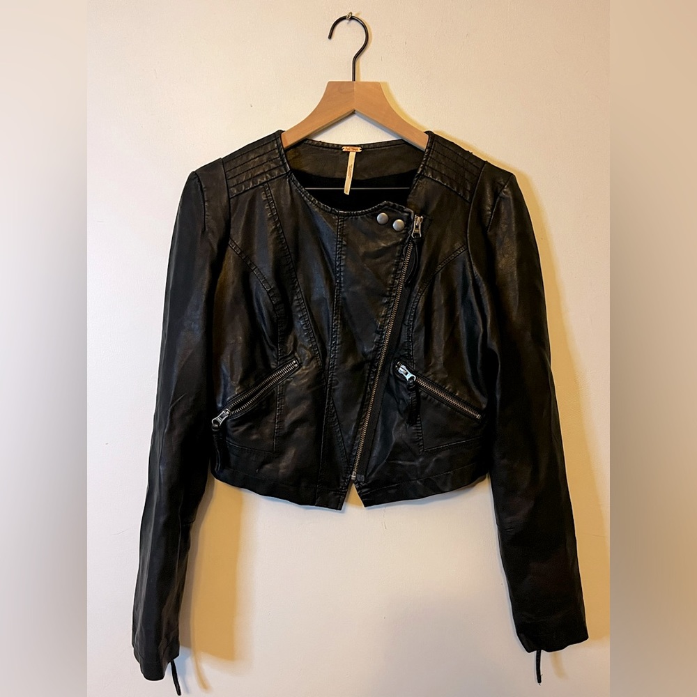 Free People Faux Leather Jacket
